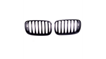 Grill sportowy pojedyncze żeberka Matt Black BMW X6 E71 E72 X5 E70 2013-2018