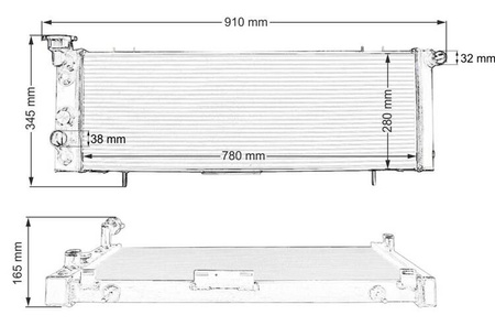 Sportowa Chłodnica Wody TurboWorks Jeep Cheeroke II 1991-2001