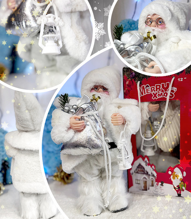 MIKOŁAJ TAŃCZĄCY GRAJĄCY ŚWIĄTECZNY FIGURKA LALKA OZDOBA ŚWIĄTECZNA DEKORACYJNA NA ŚWIĘTA