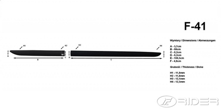 Skoda Scala 2019- listwy boczne F-41