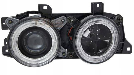 Reflektory lampy przednie bmw e34 black ringi