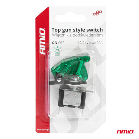 Włącznik przełącznik podświetlany TOP GUN AMIO-03093
