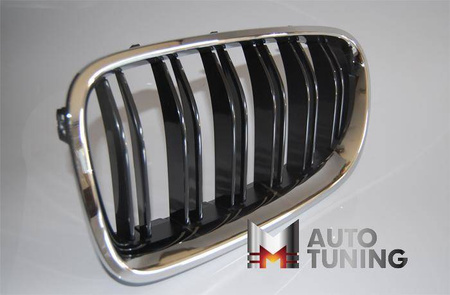 GRILL (NERKI) BMW F10/F11 LOOK M5 BLACK/CHROM