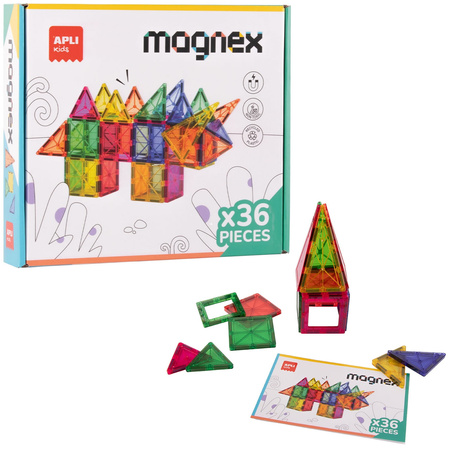 Klocki magnetyczne Magnex Apli Kids 36 el.