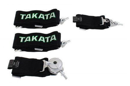 Pasy sportowe 4p 3" Black - Takata Replica