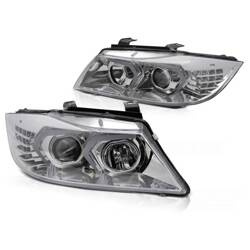Lampy przednie BMW E90/E91 05-08 chrome LED