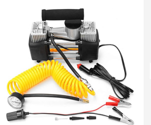 KOMPRESOR/ POMPKA ELEKTRYCZNA DWUTŁOKOWA 12V Z 3 KOŃCÓWKAMI