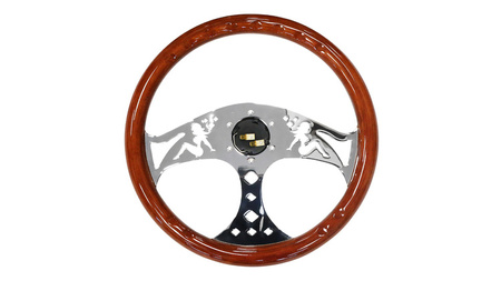 Kierownica 380mm Drewno