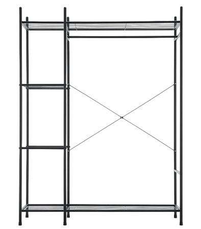 STOJAK NA UBRANIA WIESZAK REGAŁ POJEMNY PÓŁKI GARDEROBA