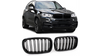 Grill sportowy podwójne żeberka Gloss Black  BMW X5 (F15, F85) X6 (F16, F86) 2013-2018