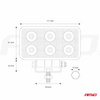 Lampa robocza halogen LED szperacz AWL02 6 LED 12V 24V AMIO-01613