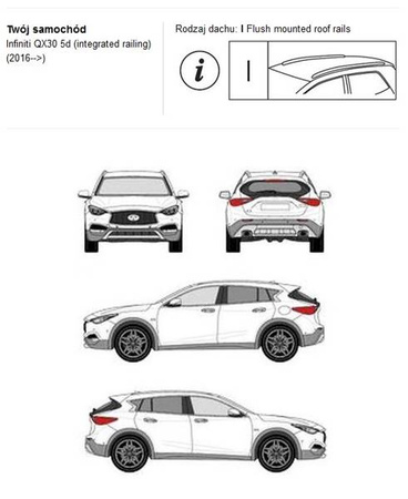 Bagażnik dachowy CRUZ AIRO FIX DARK Infiniti QX30