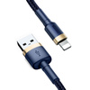 Kabel USB na Lightning Baseus Cafule 1.5A 2m złoto-granatowy