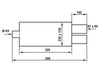 Tłumik Końcowy TurboWorks 2x65x86mm wejście 63,5mm
