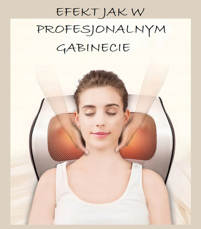 PODUSZKA MASAŻER SHIATSU MASUJĄCA PLECY CIAŁO KARK