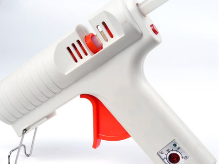 PISTOLET DO KLEJU NA GORĄCO KLEJARKA DO WKŁADÓW 11,5 MM MOCNA ZASILANA WYŚWIETLACZ TEMPERATURY 2 KOŃCÓWKI