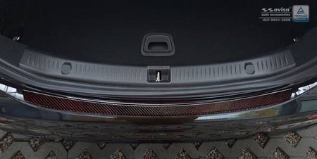 Nakładka na zderzak tylny do Mercedes klasa E W213 Carbon (czarno-czerwony)