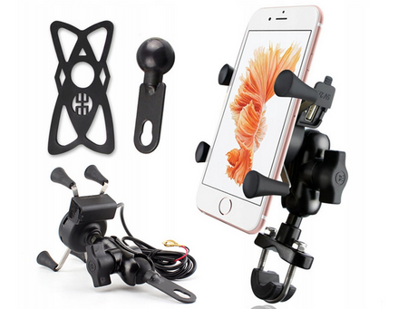 Uchwyt ładowarka na motocykl skuter USB 5V 2.1A 