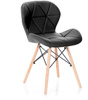 KRZESŁO SILLA TAPICEROWANE NOWOCZESNY DESIGN DREWNO DO SALONU JADALNI
