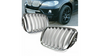 Grill sportowy pojedyncze żeberka Matt Silver BMW X6 E71 E72 X5 E70 2008-2014