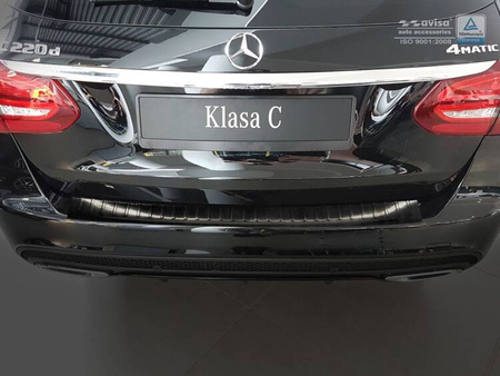 Nakładka na zderzak tylny Mercedes W205 klasa C Kombi (Czarna)