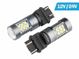 Żarówka VISION P27/7W (T25) 12/24V 24x 3030 SMD LED, nonpolar, CANBUS, biała, 2 szt.