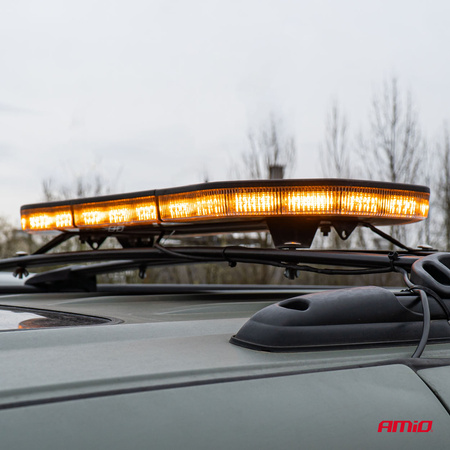 Belka ostrzegawcza LED 51 funkcji 76cm homologacja R65 R10 12-24V AMIO-03342