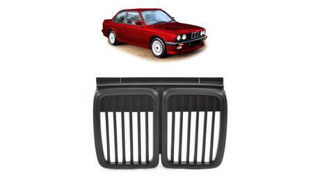 Grill sportowy pojedyncze żeberka Matt Black BMW 3 E30 1987-1994