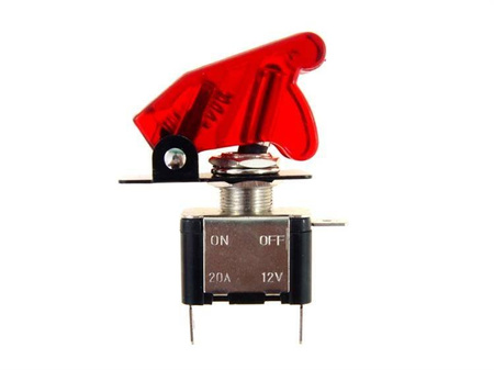 Przełącznik "Top Gun" 12V, max 20A, czerwony