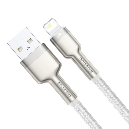 Kabel USB na Lightning Baseus Cafule 2.4A 2m biały
