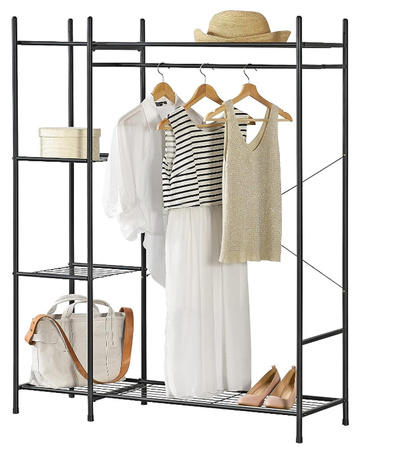 STOJAK NA UBRANIA WIESZAK REGAŁ POJEMNY PÓŁKI GARDEROBA