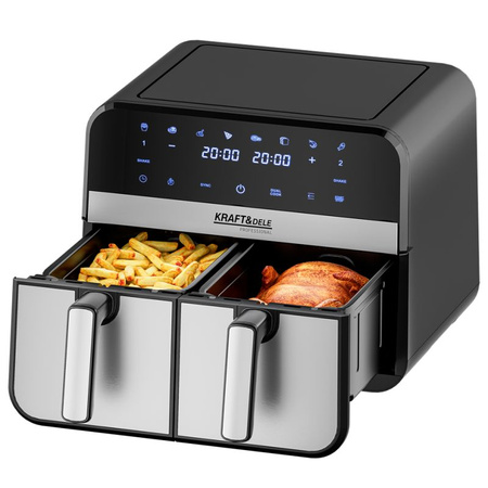 FRYTKOWNICA BEZTŁUSZCZOWA AIRFRYER 9L 2500W DWIE KOMORY +LCD KD4180