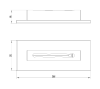 Biokominek Stainless Biały Połysk