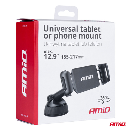 Uchwyt do samochodu na tablet telefon szybę kokpit AMIO-03798
