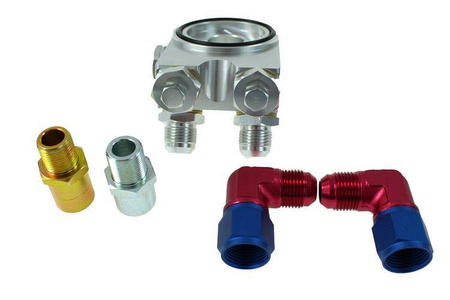 Zestaw chłodnicy oleju D1Spec 15 rzędów + Adapter