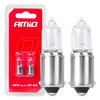 Żarówki halogenowe H6W 12V 6W BAX9S 2szt. blister AMIO-03355