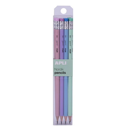 Zestaw ołówków z gumką Nordik Collection Apli Kids - 8 sztuk