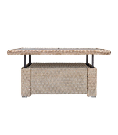 ZESTAW MEBLI OGRODOWYCH BARLETTA TECHNORATTAN TRWAŁY DUŻY NOWOCZESNY PODUSZKI STÓŁ DO OGRODU NA TARAS DLA 5 OSÓB