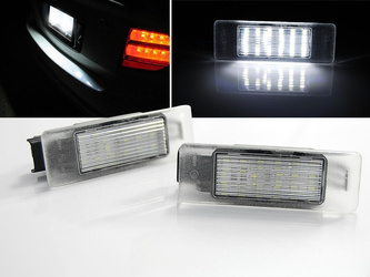 Lampki rejestracji Peugeot 106 307 308 406 407 Citroen C3 C4 C5 LED