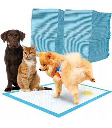 PODKŁADY CHŁONNE DLA PSA 60 X 90 50 SZT. MATY HIGIENICZNE DO NAUKI SIKANIA + WORKI