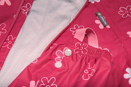 Kombinezon przeciwdeszczowy z podszewką All In One LittleLife - Flowers 6-12m