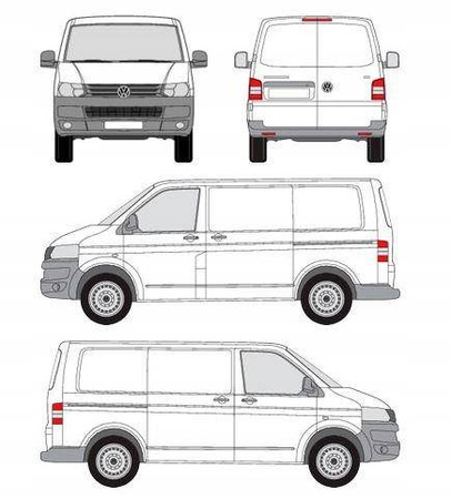 Platforma dachowa bagażnik dachowy VW T5 T6 L1H1