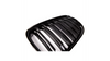 Grill sportowy podwójne żeberka Gloss Black BMW 7 F01 F02 F03 F04 2008-2012