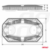 Belka ostrzegawcza LED WLB78 na magnes 293x171mm R65 R10 48LED 12-24V IP56 AMIO-02920