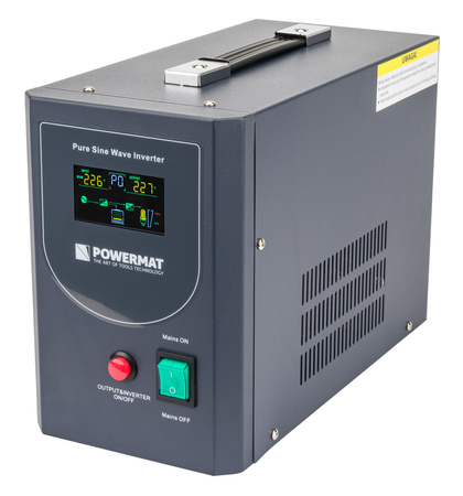 Zasilacz Awaryjny UPS LCD 500VA 400W Przetwornica PM-UPS-500MP