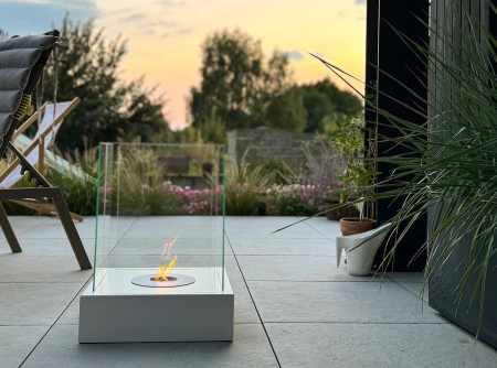 Biokominek  wolnostojący Sunset Garden Biały