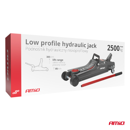 Podnośnik hydrauliczny niskoprofilowy żaba 2,5T 2500 kg CE AMIO-02501