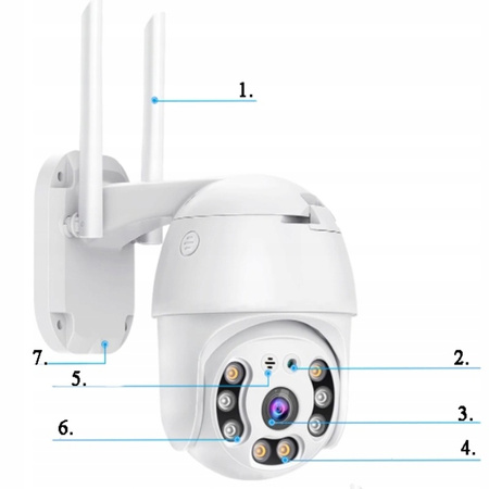 KAMERA IP OBROTOWA FULL HD WIFI ZEWNĘTRZNA 5MP 32GB