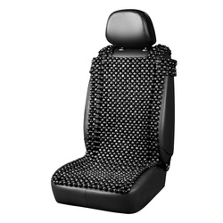 Mata na siedzenie fotel koralikowa szara koraliki do samochodu 44x106cm CSM-18 AMIO-04431