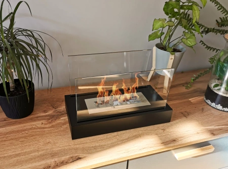Biokominek wolnostojący Home czarny strukturalny mat